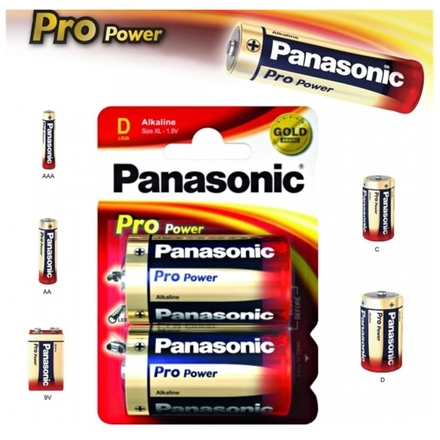 Alkalická baterie D Panasonic Pro Power LR20 2ks, 09834