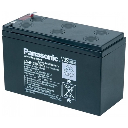 Panasonic olověná baterie LC-R127R2PG 12V 7,2Ah F1, 00238