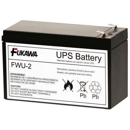 FIAMM Baterie RBC2 pro UPS - náhrada za RBC2, 12325, FUKAWA FWU-2 12V 7,2Ah