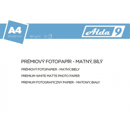 Comgad ALDA9 Fotopapír A4 180 g/m2, prem. matný, 50listů, PAP53