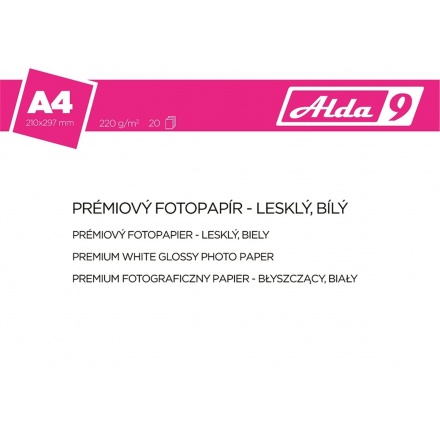 Comgad ALDA9 Fotopapír A4 220 g/m2, prem. lesklý, 20listů, PAP47