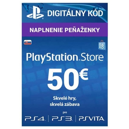 SONY PLAYSTATION PlayStation Live Cards 50 EUR Hang pro SK PS Store, PS719800057