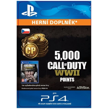 Sony Esd ESD SK PS4 - 5,000 Call of Duty®: WWII Points (Av.22.11.2017), SCEE-XX-S0035239