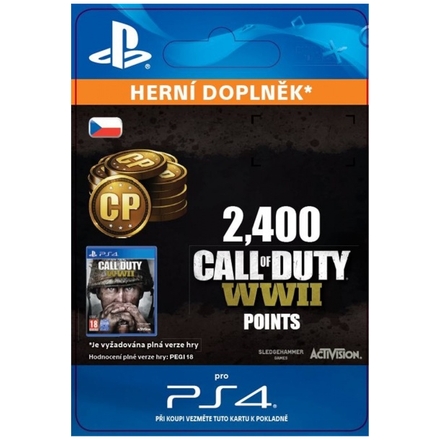 Sony Esd ESD SK PS4 - 2,400 Call of Duty®: WWII Points (Av.22.11.2017), SCEE-XX-S0035276