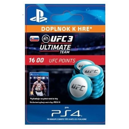 Sony Esd ESD SK PS4 - EA SPORTS™ UFC® 3 - 1600 UFC POINTS, SCEE-XX-S0036850