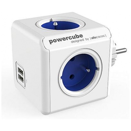 Zásuvka PowerCube ORIGINAL USB, Blue, 4 rozbočka, 2x USB, 423653