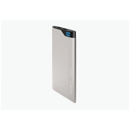 CYGNETT Power Bank 6000mAh, space grey, Li-Pol technologie, 2 X USB , LCD displej, CY1776PBCHE