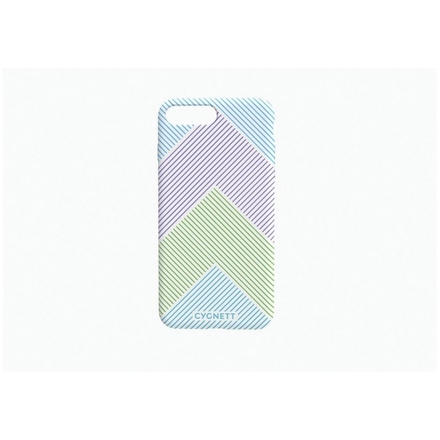 CYGNETT iPhone 8 Plus Chevron Stripe Case in White, CY2271CPSKI