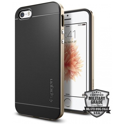 OCHRANNÝ KRYT (TPU+HARD) SPIGEN Neo Hybrid PRO APPLE IPHONE 5 - CAMPAGNE GOLD, HOUAPIP5SPCHGO