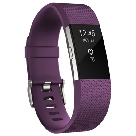 Fitbit Charge 2 Plum Silver - Small, FB407SPMS-EU