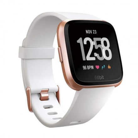 Fitbit Versa - White Band / Rose Gold Case, FB505RGWT-EU