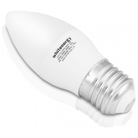 WHITENERGY WE LED žárovka SMD2835 C37 E27 5W teplá bílá, 10393