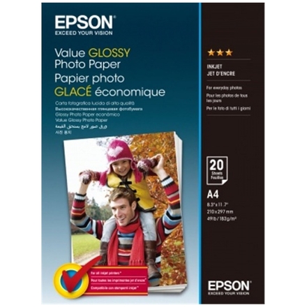 EPSON Value Glossy Photo Paper A4 20 sheet, C13S400035