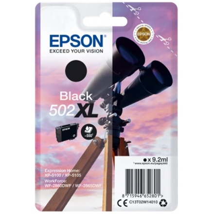 EPSON singlepack,Black 502XL,Ink,XL, C13T02W14010 - originální