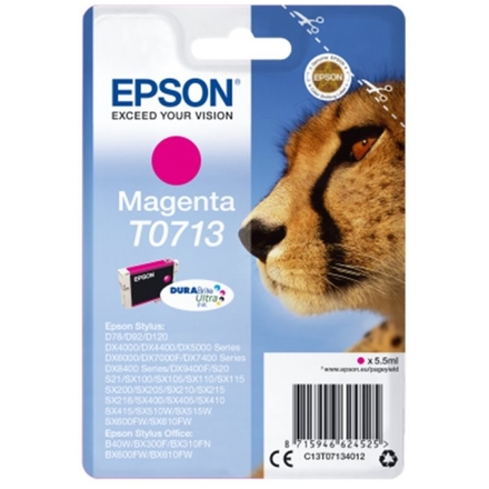 Epson Singlepack Magenta T0713 DURABrite Ultra Ink, C13T07134012 - originální