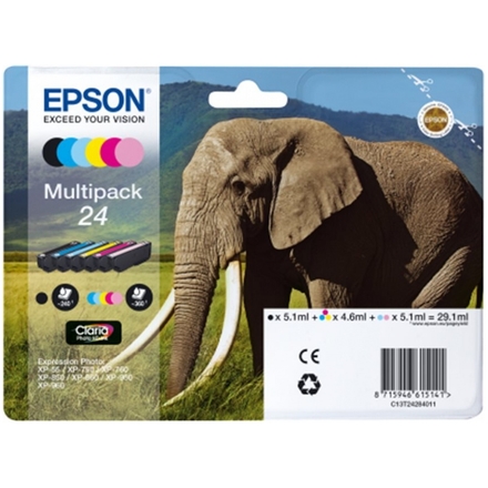 Epson Multipack 6-colours 24 Claria Photo HD Ink, C13T24284011 - originální