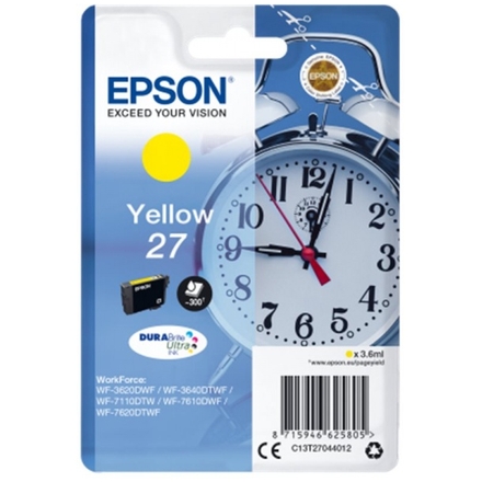 Epson Singlepack Yellow 27 DURABrite Ultra Ink, C13T27044012 - originální