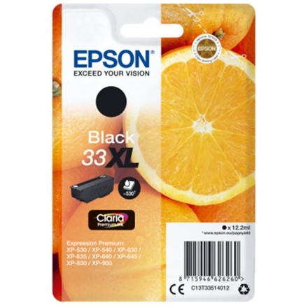 Epson Singlepack Black 33XL Claria Premium Ink, C13T33514012 - originální