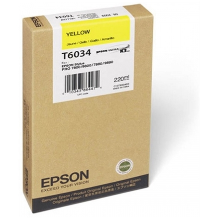 Epson T603 Yellow 220 ml, C13T603400 - originální