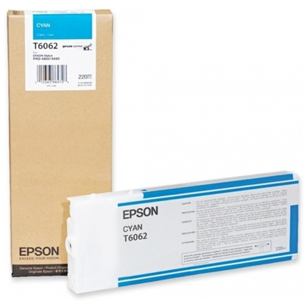 Epson T606 Cyan 220 ml, C13T606200 - originální