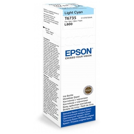 Epson T6735 Light Cyan ink 70ml  pro L800, C13T67354A - originální