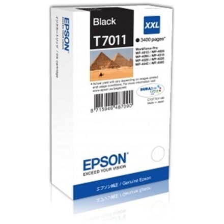 EPSON WP4000/4500 Series Ink Cartridge XXL Black 3.4k, C13T70114010 - originální