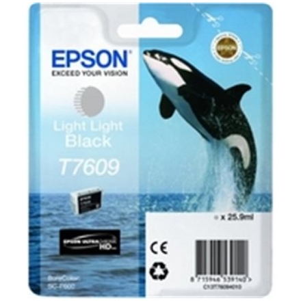 Epson T7609 Ink Cartridge Light Light Black, C13T76094010 - originální