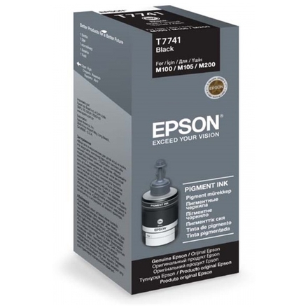 Epson T7741 Black ink 140ml pro M100/105/200, C13T77414A - originální