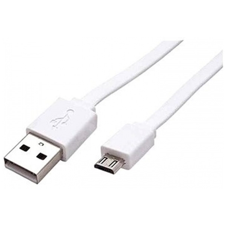 TB Touch Micro USB - USB kabel, plochý, 1m, bílý, AKTBXKU2FBAW10W