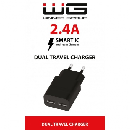 Nabíječka WG DUAL USB Charger 2,4A černá 8591194046681