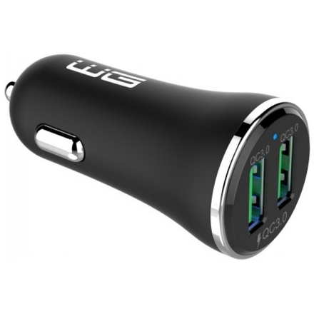 Dual Car Charger Winner 2xUSB 30W (Fast qc 3.0) černá 8591194085246