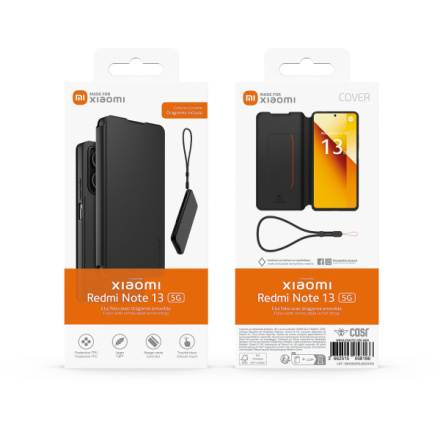 Made for Xiaomi Book Pouzdro s Poutkem pro Xiaomi Redmi Note 13 5G Black, WIFOLIONOTE135GNDR