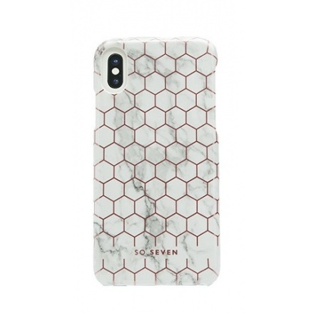 SoSeven Fashion Milan Hexagonal Marble White/Rose Gold pro iPhone X/XS, 2442448