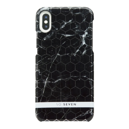 SoSeven Milan Case Hexagonal Marble Black Kryt pro iPhone X/XS, 2441749