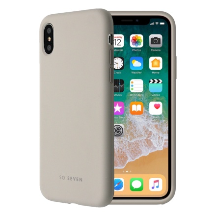 SoSeven Smoothie Silikonový Kryt pro iPhone X/XS Stone Grey, 2445506