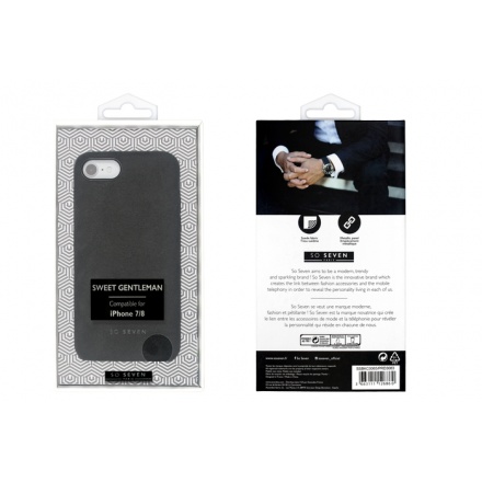 SoSeven Sweet Gentleman Case MicroFiber Black Kryt pro iPhone 7/8, 2441645
