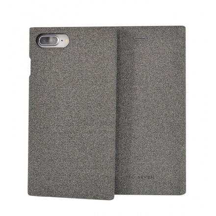 SoSeven Premium Gentleman Book Case Fabric Grey pro iPhone 6/6S/7/8 Plus, 2442455