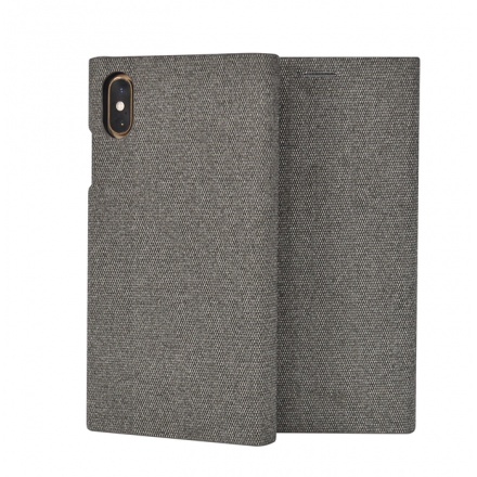 SoSeven Premium Gentleman Book Case Fabric Grey pro iPhone XS Max, 2442456