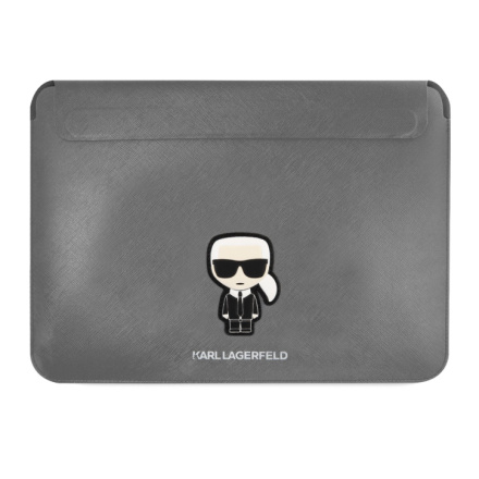 Karl Lagerfeld Saffiano Ikonik Obal na Notebook 16" Silver, KLCS16PISFG