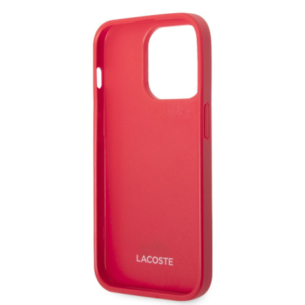 Lacoste Iconic Petit Pique Logo Zadní Kryt pro iPhone 14 Pro Red, LCHCP14LPVCR