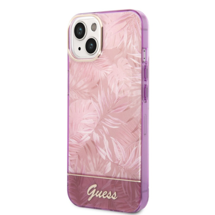 Guess PC/TPU Jungle Zadní Kryt pro iPhone 14 Plus Pink, GUHCP14MHGJGHP