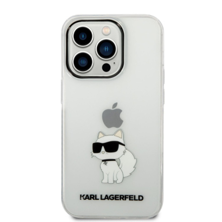 Karl Lagerfeld IML Choupette NFT Zadní Kryt pro iPhone 14 Pro Transparent, KLHCP14LHNCHTCT