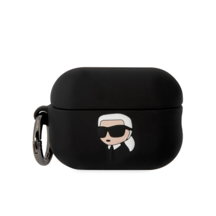 Karl Lagerfeld 3D Logo NFT Karl Head Silikonové Pouzdro pro Airpods Pro 2 Black, KLAP2RUNIKK
