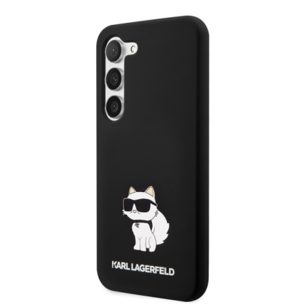 Karl Lagerfeld Liquid Silicone Choupette NFT Zadní Kryt pro Samsung Galaxy S23 Black, KLHCS23SSNCHBCK