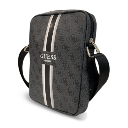 Guess PU 4G Printed Stripes Taška na Tablet 10" Black, GUTB10P4RPSK