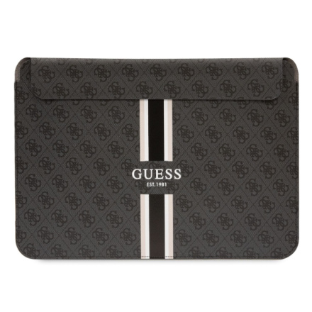 Guess PU 4G Printed Stripes Obal na Notebook 13/14" Black, GUCS14P4RPSK