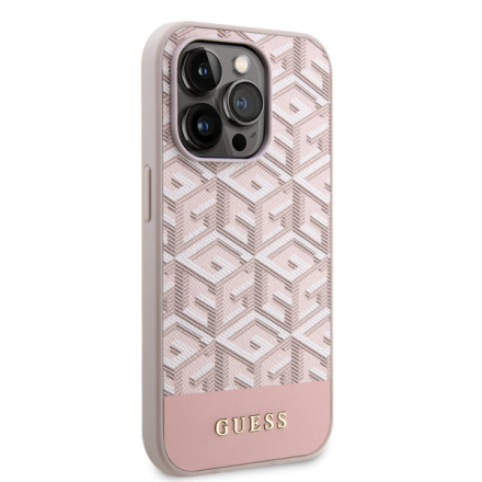 Guess PU G Cube MagSafe Zadní Kryt pro iPhone 13 Pro Max Pink, GUHMP13XHGCFSEP