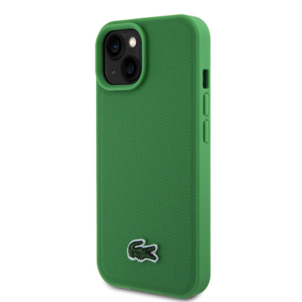 Lacoste Iconic Petit Pique Woven Logo Magsafe Zadní Kryt pro iPhone 15 Green, LCHMP15SPVCN