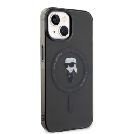 Karl Lagerfeld IML Ikonik MagSafe Zadní Kryt pro iPhone 15 Black, KLHMP15SHFCKNOK