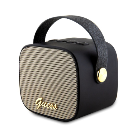 Guess Mini Bluetooth Speaker PU 4G Strap Black, GUWSB2P4SMK